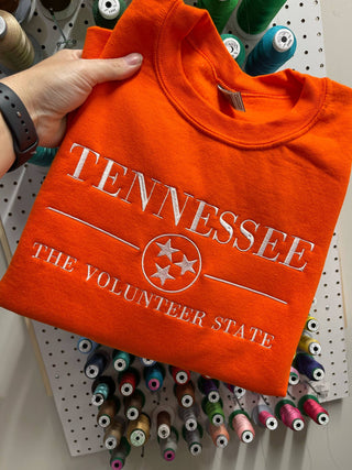 Tennessee The Volunteer State Embroidered Shirt, Merch Girls - A Blissfully Beautiful Boutique