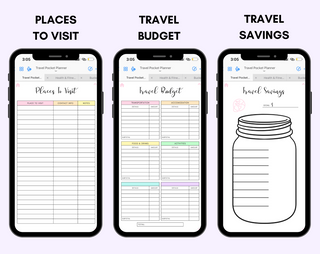 Digital Travel Phone Planner Rainbow