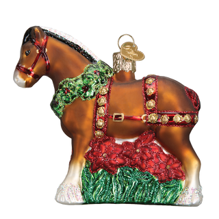 Holiday Clydesdale Ornament