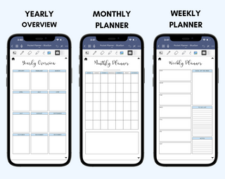 Digital Phone Planner Blue, Jessica Autumn - A Blissfully Beautiful Boutique