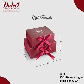 Gift Tower Basket with Candle and Natural Honey, Dulcet Gift Baskets - A Blissfully Beautiful Boutique