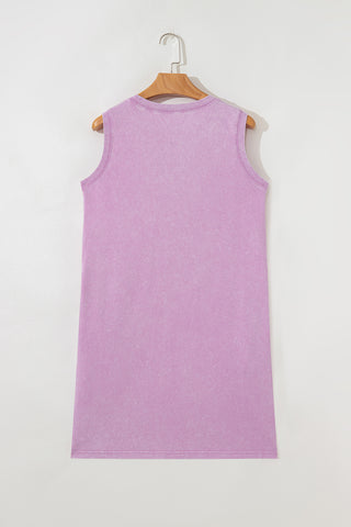 Phalaenopsis Mineral Wash Tank Mini Dress with Pockets, A Blissfully Beautiful Boutique - A Blissfully Beautiful Boutique
