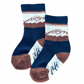 Navy Blue Boot socks “Wild” Merino Wool, Keep the Littles Wild - A Blissfully Beautiful Boutique