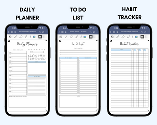 Digital Phone Planner Blue, Jessica Autumn - A Blissfully Beautiful Boutique