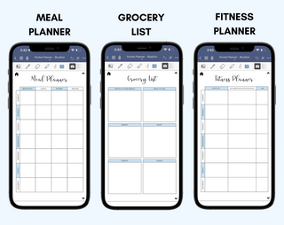Digital Phone Planner Blue, Jessica Autumn - A Blissfully Beautiful Boutique