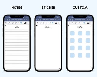 Digital Phone Planner Blue, Jessica Autumn - A Blissfully Beautiful Boutique