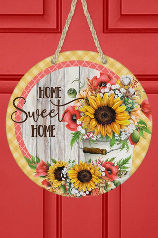 Home Sweet Home Sunflower Door Hanger