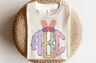 Easter Bunny Monogram Graphic Tee, Merch Girls - A Blissfully Beautiful Boutique