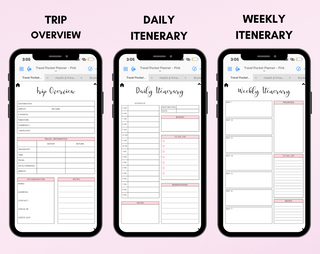 Digital Travel Phone Planner Bundle