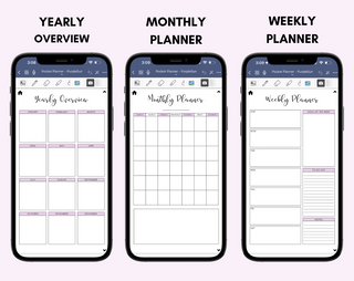 Digital Phone Planner Purple