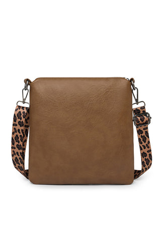 Coffee Leopard Contrast PU Leather Single Shoulder Mini Bag, Dear-Lover Dropshipping - A Blissfully Beautiful Boutique