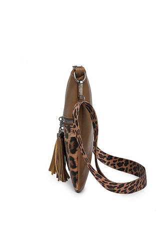 Coffee Leopard Contrast PU Leather Single Shoulder Mini Bag, Dear-Lover Dropshipping - A Blissfully Beautiful Boutique