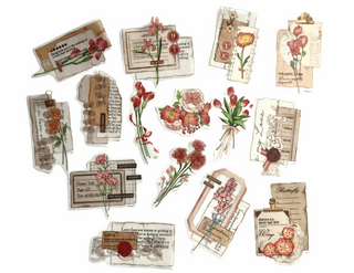 Autumn Flowers Die Cut Stickers Set