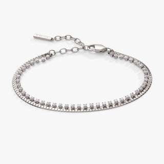 Double Strand Crystal Tennis Chain Bracelet