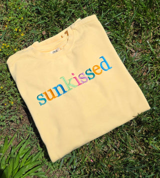 Vintage Summer Georgia Bold Serif Custom Phrase Embroidered Shirt, Merch Girls - A Blissfully Beautiful Boutique