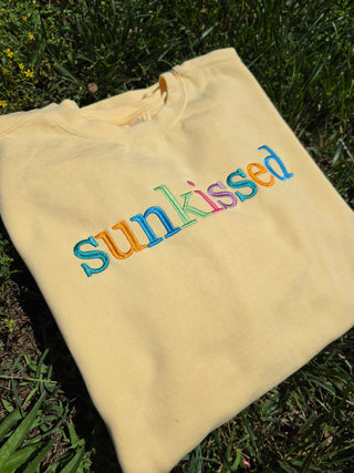 Vintage Summer Georgia Bold Serif Custom Phrase Embroidered Shirt, Merch Girls - A Blissfully Beautiful Boutique