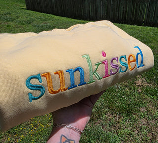 Vintage Summer Georgia Bold Serif Custom Phrase Embroidered Shirt, Merch Girls - A Blissfully Beautiful Boutique