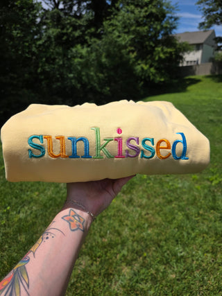Vintage Summer Georgia Bold Serif Custom Phrase Embroidered Shirt, Merch Girls - A Blissfully Beautiful Boutique