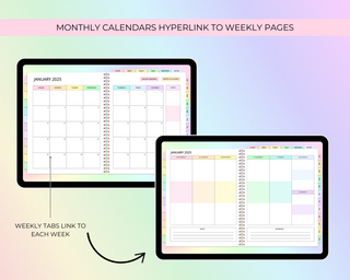 2025 Simply Elegant Digital Planner in Rainbow, Jessica Autumn - A Blissfully Beautiful Boutique