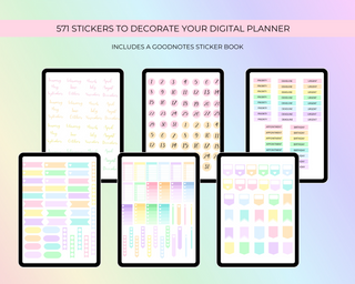 2025 Simply Elegant Digital Planner in Rainbow, Jessica Autumn - A Blissfully Beautiful Boutique
