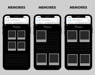 Digital Travel Phone Planner Dark Mode