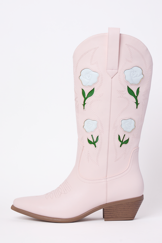 Willa Rose Pink Cowboy Boots, Pink Lily - A Blissfully Beautiful Boutique