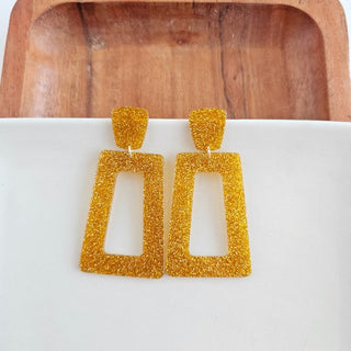 Avery Earrings - Yellow Gold Glitter, ShopCottonBelles - A Blissfully Beautiful Boutique