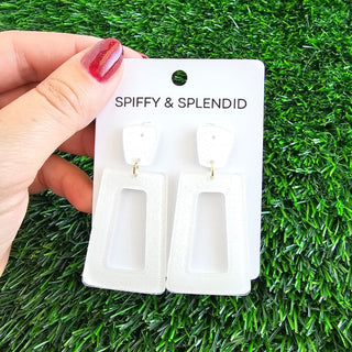 Avery Earrings - White Glitter, ShopCottonBelles - A Blissfully Beautiful Boutique