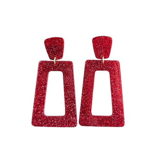Avery Earrings - Red Glitter, ShopCottonBelles - A Blissfully Beautiful Boutique
