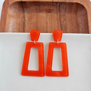 Avery Earrings - Orange Glitter, ShopCottonBelles - A Blissfully Beautiful Boutique