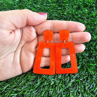 Avery Earrings - Orange Glitter, ShopCottonBelles - A Blissfully Beautiful Boutique