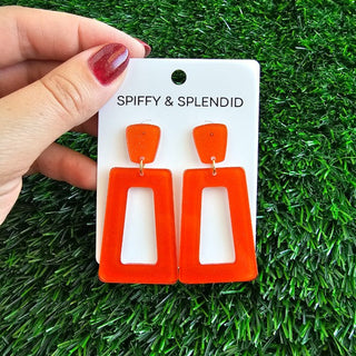 Avery Earrings - Orange Glitter, ShopCottonBelles - A Blissfully Beautiful Boutique