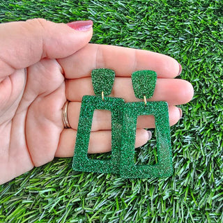 Avery Earrings - Green Glitter, ShopCottonBelles - A Blissfully Beautiful Boutique