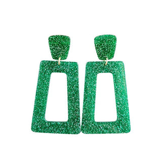 Avery Earrings - Green Glitter, ShopCottonBelles - A Blissfully Beautiful Boutique