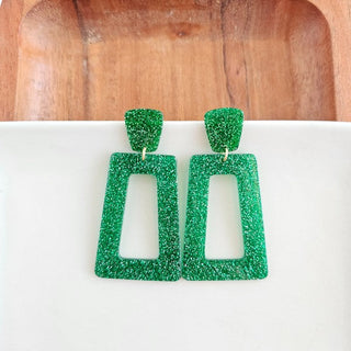 Avery Earrings - Green Glitter, ShopCottonBelles - A Blissfully Beautiful Boutique