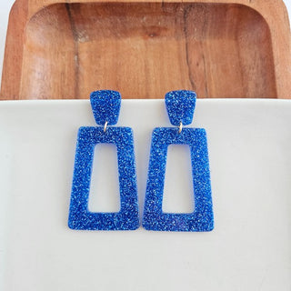 Avery Earrings - Blue Glitter, ShopCottonBelles - A Blissfully Beautiful Boutique
