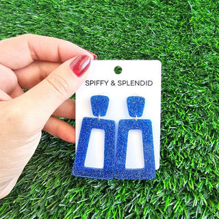 Avery Earrings - Blue Glitter, ShopCottonBelles - A Blissfully Beautiful Boutique