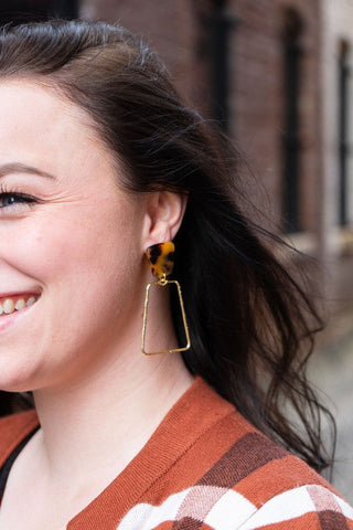 Ariana Earrings - Tortoise, ShopCottonBelles - A Blissfully Beautiful Boutique