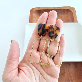 Ariana Earrings - Tortoise, ShopCottonBelles - A Blissfully Beautiful Boutique