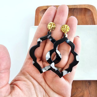 Talia Earrings - Onyx Black, ShopCottonBelles - A Blissfully Beautiful Boutique