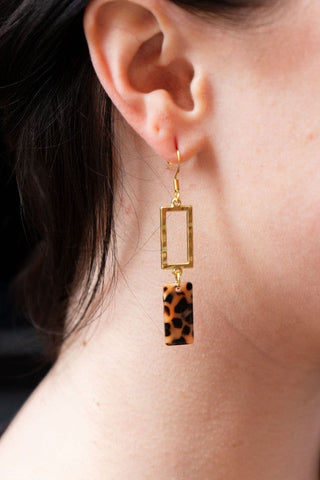 Raya Earrings - Cheetah, ShopCottonBelles - A Blissfully Beautiful Boutique