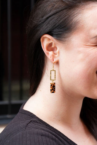 Raya Earrings - Cheetah, ShopCottonBelles - A Blissfully Beautiful Boutique