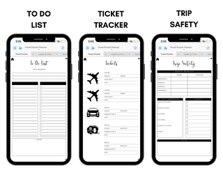 Digital Travel Phone Planner Black