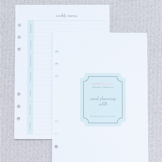 A5 Refills for Meal Planning, To-Do Lists & Notes, momAgenda - A Blissfully Beautiful Boutique