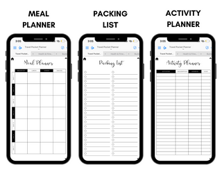 Digital Travel Phone Planner Black