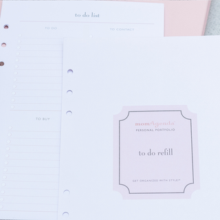 A5 Refills for Meal Planning, To-Do Lists & Notes, momAgenda - A Blissfully Beautiful Boutique