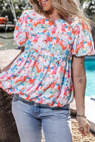 Sky Blue Parisian Avenue Babydoll Top, Dear-Lover Dropshipping - A Blissfully Beautiful Boutique