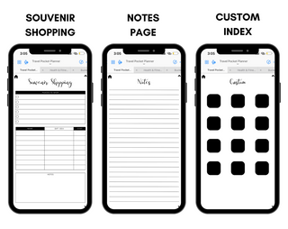 Digital Travel Phone Planner Black
