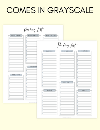 Packing List, Jessica Autumn - A Blissfully Beautiful Boutique