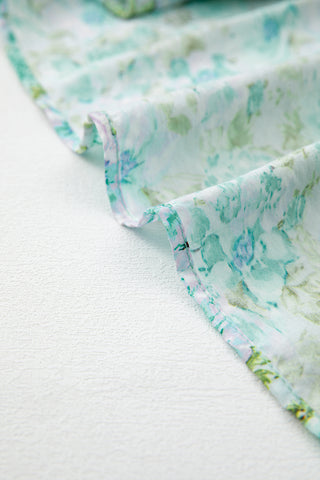 Green Floral Lace Tied Strap Empire Waist Maxi Dress